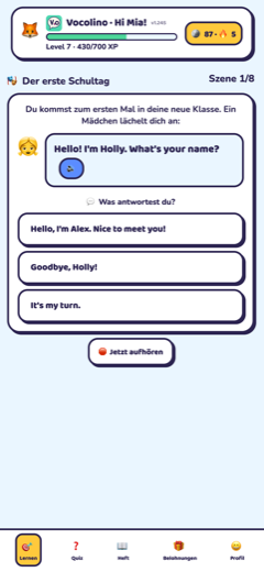 Englisches Mini-Rollenspiel: Dialog am ersten Schultag